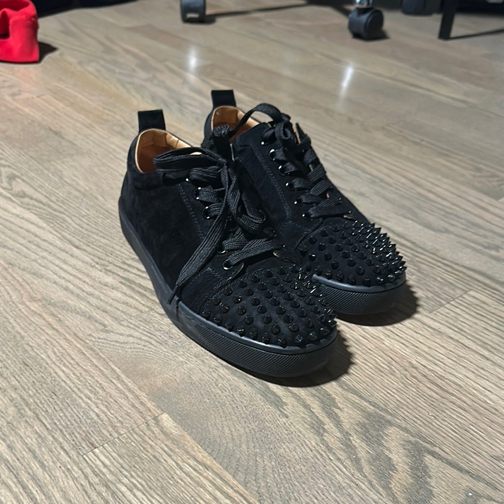 Christian Louboutin Black Studded Sneakers